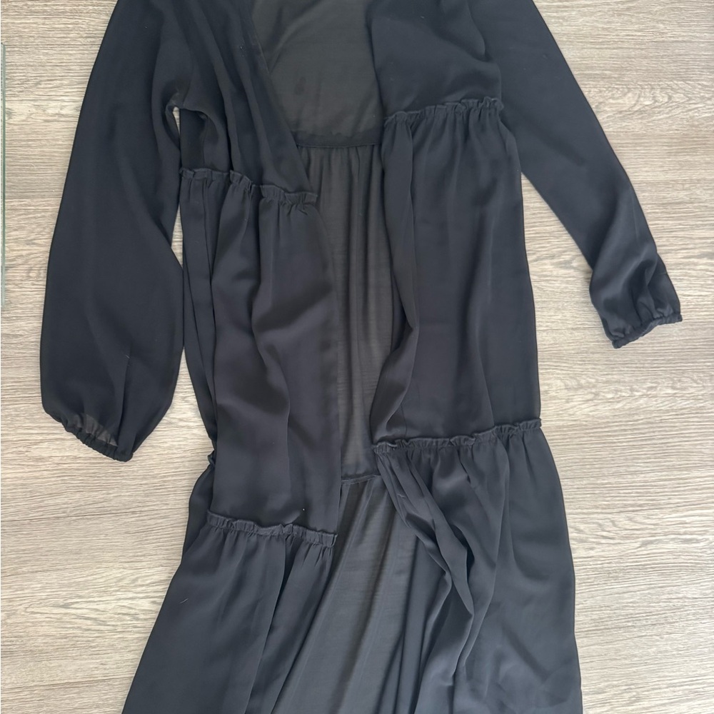 Elegant Black Sheer cover up
